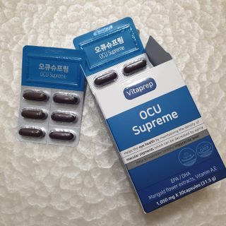 뉴트리션팩토리 비타프렙 오큐슈프림 루테인 오메가3 1050mg — 4점을 준 리뷰어가 2021년 9월 올린 사용 사진