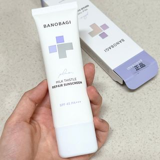 바노바기 코스메틱 바노바기 밀크씨슬 리페어 시카 선스크린 플러스 50ml — 5점을 준 리뷰어가 2023년 1월 올린 사용 사진