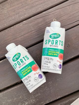 셀렉스스포츠 셀렉스 스포츠 웨이 프로틴 복숭아_ 330ml x 12팩 — 5점을 준 리뷰어가 2021년 7월 올린 사용 사진