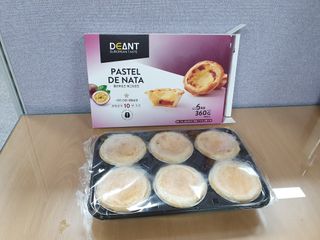 디앙뜨 포르투갈 에그타르트 오리지널 맛+패션후르츠+초콜릿타르트 맛 중 택1 — 4점을 준 리뷰어가 2021년 7월 올린 사용 사진