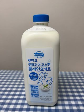 *구매평_[덴마크] 진하고 더 고소한 무가당 플레인 요거트 1.8L — 5점을 준 리뷰어가 2025년 9월 올린 사용 사진