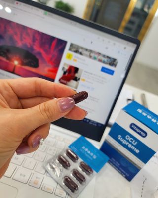 뉴트리션팩토리 비타프렙 오큐슈프림 루테인 오메가3 1050mg — 5점을 준 리뷰어가 2021년 10월 올린 사용 사진