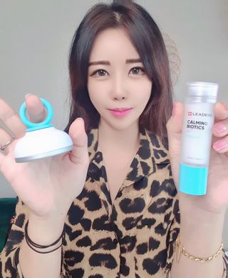 리더스코스메틱 리더스 카밍 페이스 쿨러 + 카밍 바이오틱스 앰플 — 5점을 준 리뷰어가 2021년 9월 올린 사용 사진