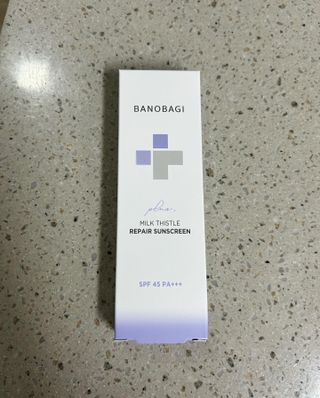 바노바기 코스메틱 바노바기 밀크씨슬 리페어 시카 선스크린 플러스 50ml — 5점을 준 리뷰어가 2023년 3월 올린 사용 사진