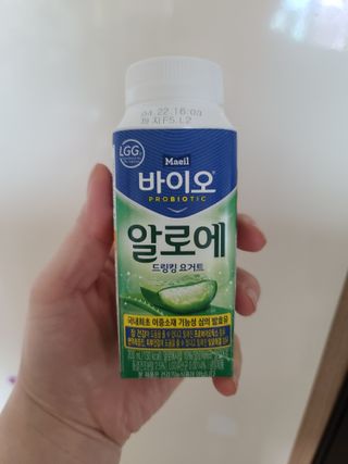 LIVE 매일바이오 알로에 드링킹 요거트 — 5점을 준 리뷰어가 2022년 4월 올린 사용 사진