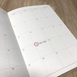 리훈 2022년 이야기 다이어리 그란데 1년형 — 4.5점을 준 리뷰어가 2021년 10월 올린 사용 사진