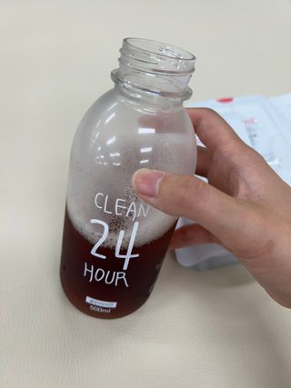 클린24시간 1BOX(5포) + 전용보틀(500ml) — 5점을 준 리뷰어가 2022년 8월 올린 사용 사진