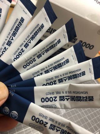 바른비타민 옵티엠에스엠2000 1박스 60포 관절 연골 복합건강기능식품 — 5점을 준 리뷰어가 2021년 6월 올린 사용 사진