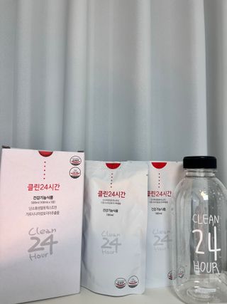클린24시간 1BOX(5포) + 전용보틀(500ml) — 5점을 준 리뷰어가 2022년 12월 올린 사용 사진