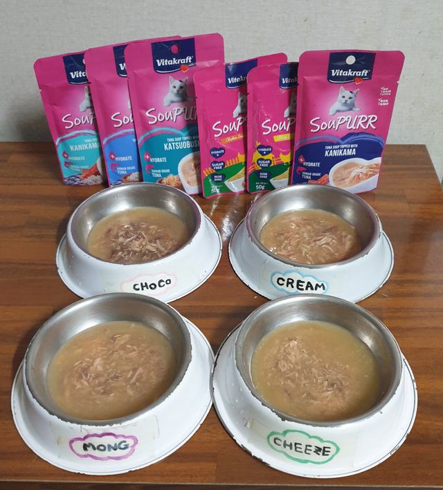 비타크래프트 고양이 수프 50g 3가지맛 x4팩씩 총 12팩 리뷰 사진