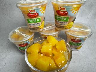 돌 MF[Dole] 파인애플컵/망고컵/복숭아컵 198g 6입X1박스 (맛 1가지 랜덤 발송) — 5점을 준 리뷰어가 2024년 5월 올린 사용 사진