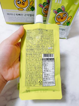 일동제약 마이니 마이니 쏙빠진 곤약젤리 — 5점을 준 리뷰어가 2021년 2월 올린 사용 사진