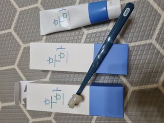 [심폐소생소] 무불소 임산부 천연 치약 — 5점을 준 리뷰어가 2021년 11월 올린 사용 사진