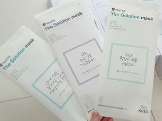 [이지아 마스크] 애니가드 더솔루션마스크 KF80 대형 컬러 4종 — 5점을 준 리뷰어가 2021년 7월 올린 사용 사진