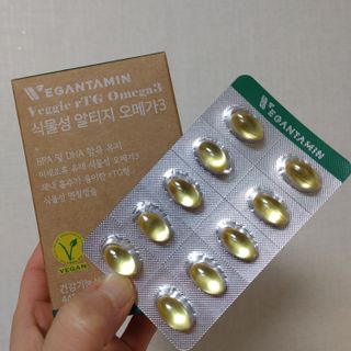 비건타민 식물성 알티지 오메가3 — 5점을 준 리뷰어가 2021년 3월 올린 사용 사진