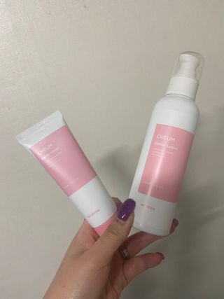 화이트리 채움 베리어 로션, 베리어 크림 세트 — 4점을 준 리뷰어가 2021년 2월 올린 사용 사진