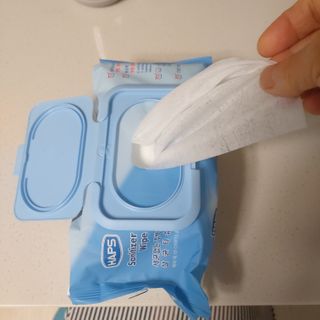 햅스 세균없는 주방 대형 2팩, HAPS sanitizer wipe — 4점을 준 리뷰어가 2022년 1월 올린 사용 사진