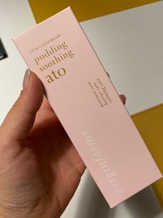 냉장고에 넣어요, 붉은 트러블 피부 다음날 진정되요 [버진팜스 푸딩수딩아토] — 3.5점을 준 리뷰어가 2021년 9월 올린 사용 사진