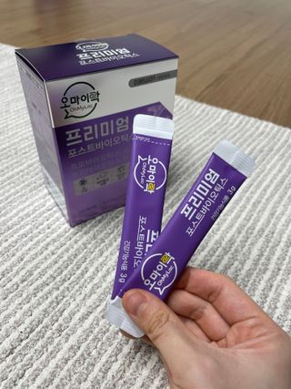[유산균] 오마이락 프리미엄 포스트바이오틱스 30P — 5점을 준 리뷰어가 2022년 11월 올린 사용 사진