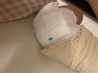 오브맘 밤 프리미엄 아기 기저귀 팬티형 밴드형 — 5점을 준 리뷰어가 2020년 12월 올린 사용 사진