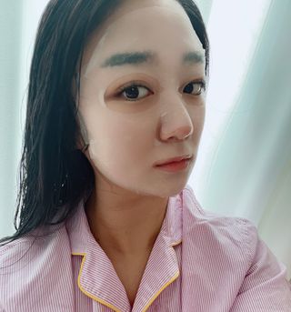 메디힐 올리브영 1등 마스크팩 워터마이드팩 2매 + 티트리팩 2매 기획세트 — 5점을 준 리뷰어가 2021년 3월 올린 사용 사진