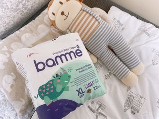 오브맘 밤 프리미엄 아기 기저귀 팬티형 밴드형 — 5점을 준 리뷰어가 2021년 2월 올린 사용 사진