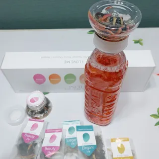 K-doraji K도라지  냉침 허브차 싸이티세트 (냉침용 캡차*2개  3종 리필차*5개) — 3점을 준 리뷰어가 2022년 6월 올린 사용 사진