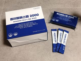 바른비타민 옵티엠에스엠2000 1박스 60포 관절 연골 복합건강기능식품 — 5점을 준 리뷰어가 2021년 6월 올린 사용 사진