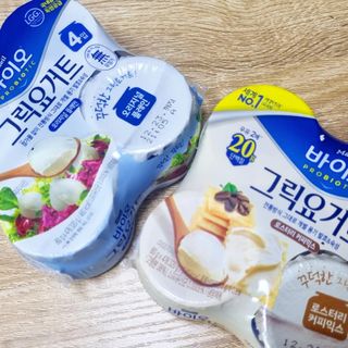 매일바이오 그릭요거트 오리지널 플레인 4개, 로스터리 커피믹스 4개 — 5점을 준 리뷰어가 2021년 12월 올린 사용 사진