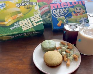 2024 오리온 여름한정판 초코파이 수박 / 후레쉬베리 멜론 / 멜론송이 — 5점을 준 리뷰어가 2024년 7월 올린 사용 사진