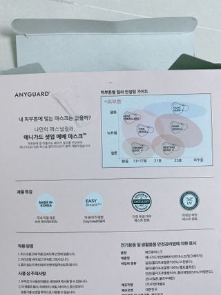 [애니가드] 셋업 메베마스크라이트  (대형 4컬러 + 중형 4컬러) — 5점을 준 리뷰어가 2022년 7월 올린 사용 사진