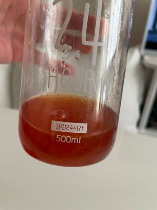 클린24시간 레드박스 1BOX(5포) + 전용보틀(500ml) — 5점을 준 리뷰어가 2024년 3월 올린 사용 사진