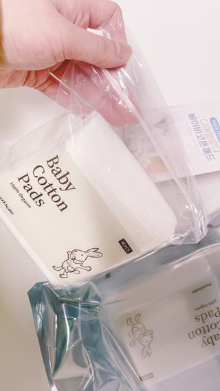 디어엘로디 프리미엄 유기농 베이비 솜티슈 40매 3 + 1 PACK — 5점을 준 리뷰어가 2021년 3월 올린 사용 사진