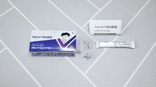 케이퓨리 아나파코 코로나 타액 자가 진단키트 1회분 3개 — 5점을 준 리뷰어가 2023년 4월 올린 사용 사진