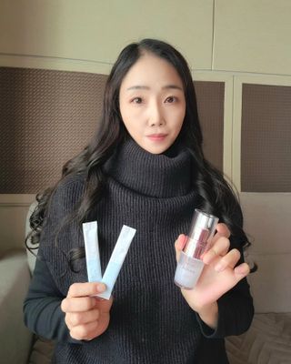 나우 [리브엠] 123억개 엑소좀으로 채운 눈부신 광채, 엑소코어 화이트닝 텐션 앰플 — 5점을 준 리뷰어가 2023년 11월 올린 사용 사진
