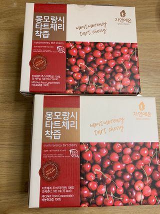 자연에온 몽모랑시 타트체리 착즙 100mL 10개입 2BOX — 4점을 준 리뷰어가 2021년 1월 올린 사용 사진
