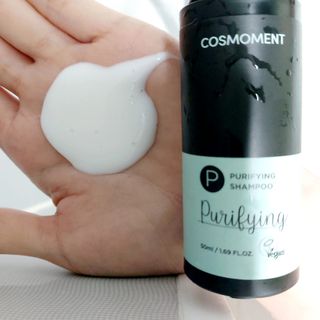 코스모먼트 부스티모 부스팅샴푸60ml + 비듬세정 진정샴푸50ml — 5점을 준 리뷰어가 2021년 11월 올린 사용 사진