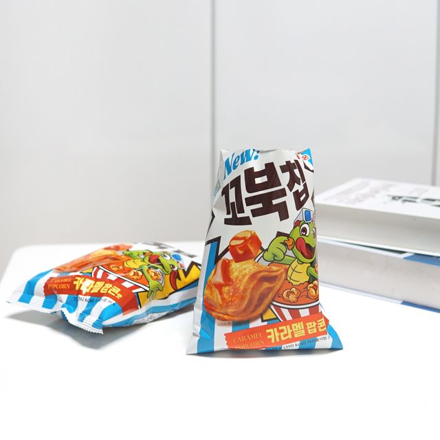 꼬북칩 카라멜팝콘 리뷰 사진