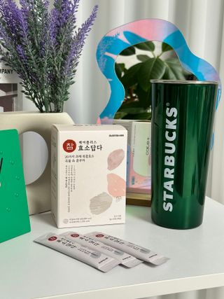 FREE [경남제약헬스케어] 런칭기념 케어플러스 참효소답다 3g x 30포/곡물효소&콤부차 — 5점을 준 리뷰어가 2023년 10월 올린 사용 사진