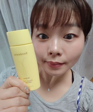 스킨큐어 산다화 유기농 레몬썬크림 — 5점을 준 리뷰어가 2021년 7월 올린 사용 사진