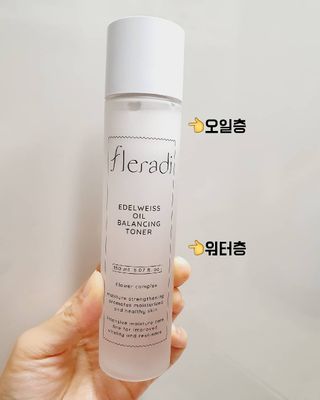 플레라디 에델바이스 오일 밸런싱 토너 — 5점을 준 리뷰어가 2021년 7월 올린 사용 사진