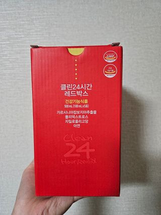 클린24시간 레드박스 1BOX(5포) + 전용보틀(500ml) — 5점을 준 리뷰어가 2024년 1월 올린 사용 사진