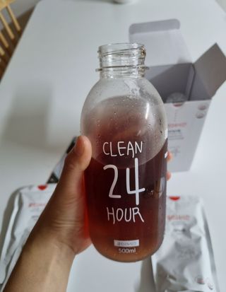클린24시간 1BOX(5포) + 전용보틀(500ml) — 4점을 준 리뷰어가 2022년 8월 올린 사용 사진