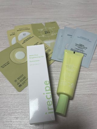 아이레시피 마일드시카 브라이트닝 업 선스크린 SPF50+ PA++++ — 5점을 준 리뷰어가 2023년 6월 올린 사용 사진