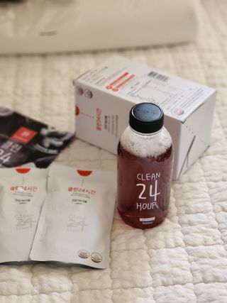 클린24시간 1BOX(5포) + 전용보틀(500ml) — 5점을 준 리뷰어가 2022년 10월 올린 사용 사진