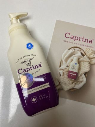 [카프리나]프레쉬 산양밀크 어메이징 바디로션 350ml (시어버터 향) — 5점을 준 리뷰어가 2023년 6월 올린 사용 사진