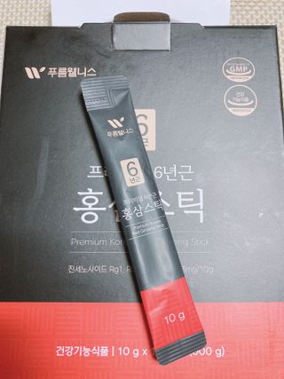 [푸름웰니스] 프리미엄 6년근 홍삼스틱 3mg x 100포 — 4점을 준 리뷰어가 2022년 4월 올린 사용 사진