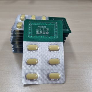 [경남제약헬스케어] 케어플러스 간건강엔 밀크씨슬 500mg 60정/2개월분/비타민B 5종+세레늄 — 4.5점을 준 리뷰어가 2024년 1월 올린 사용 사진