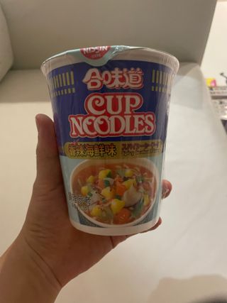 NISSIN 닛신 컵누들  4종 - 씨푸드오리지날, 씨푸드 스파이시, 씨푸드 커리, 씨푸드 XO소스 — 4.5점을 준 리뷰어가 2022년 1월 올린 사용 사진