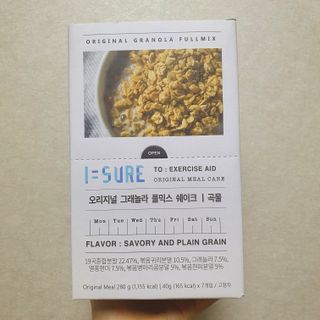 다미즐 [아이슈어] 맛있는 관리의 시작 그래놀라 풀믹스 쉐이크 4종 택 1/7일분/초콜릿, 고구마, 곡물, 바나나 — 5점을 준 리뷰어가 2021년 4월 올린 사용 사진